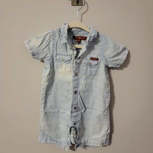 7 For All Mankind Knit Denim/Chambray Shortall